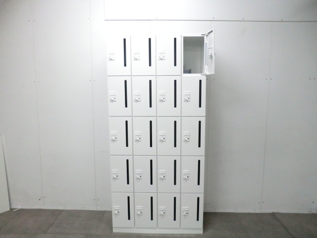 コクヨ/イノン/ホワイト/【中古】20人用パーソナルロッカー