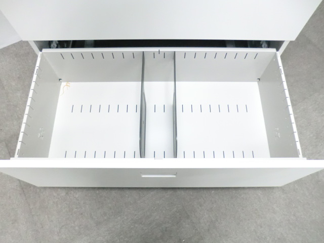 イトーキ / eS / ホワイト / 【中古】 上下連結書庫