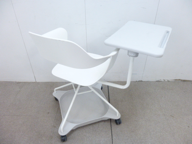 ホワイト/メモ台付きチェア/【中古】