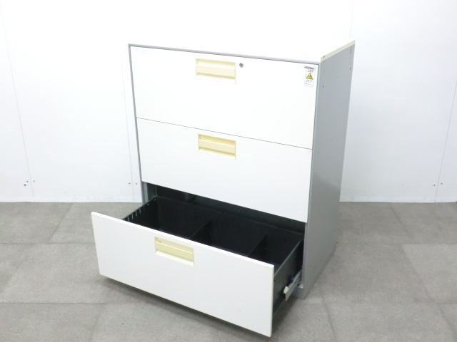 コクヨ / UFX / ホワイト / 【中古】 3段ラテラル