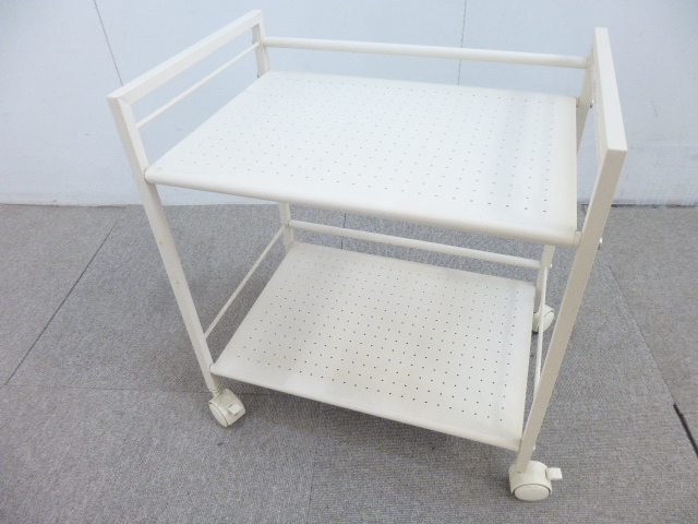 アイボリー/ワゴン/キャスター付/【中古】