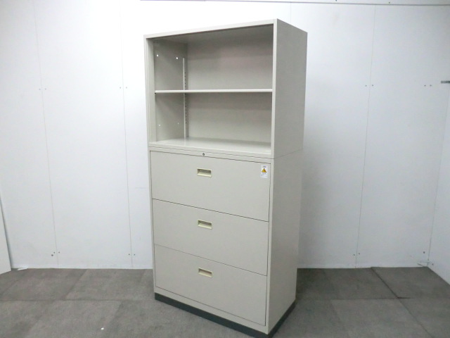 コクヨ/BWN / ニューグレー / 【中古】 上下連結書庫