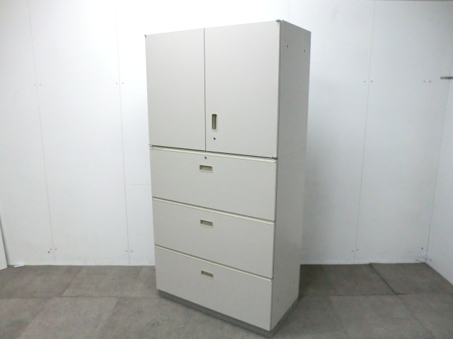 イトーキ/シンライン/ニューグレー/ 【中古】 上下連結書庫