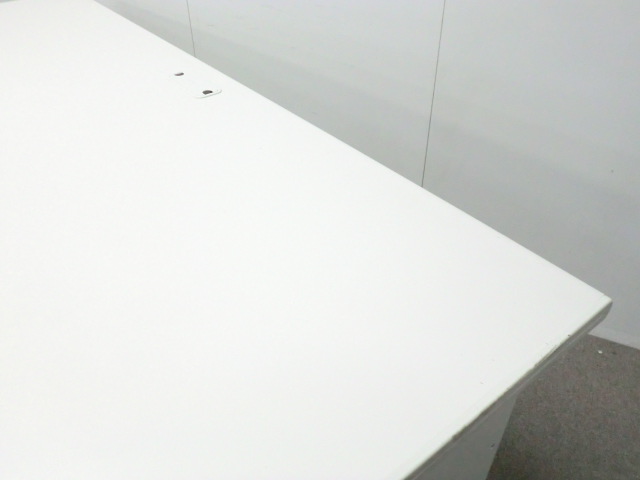 プラス/フラットライン/ ホワイト / 【中古】 片袖デスク