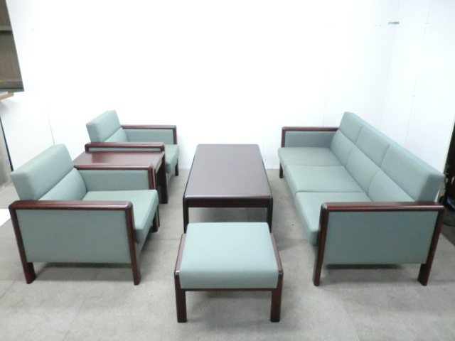 イトーキ / ライトグレー / 【中古】 応接6点セット