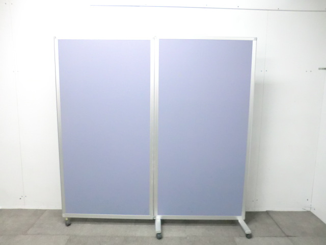 イトーキ / グレー / 【中古】 2連衝立