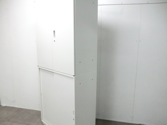 イトーキ/シンライン/ ホワイト / 【中古】 上下連結書庫