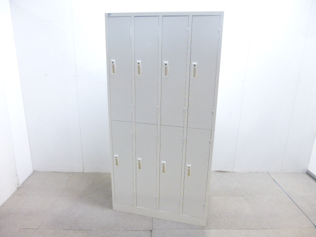生興/ホワイト/8人用ロッカー/【中古】
