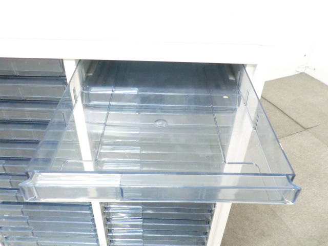 オカムラ/レクトライン/ホワイト / 【中古】 上下連結書庫