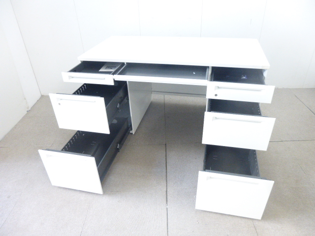 オカムラ/アドバンス/ホワイト/両袖デスク/