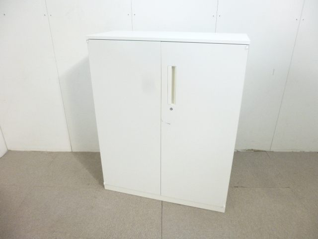 ウチダ/ホワイト/両開きキャビネット/【中古】