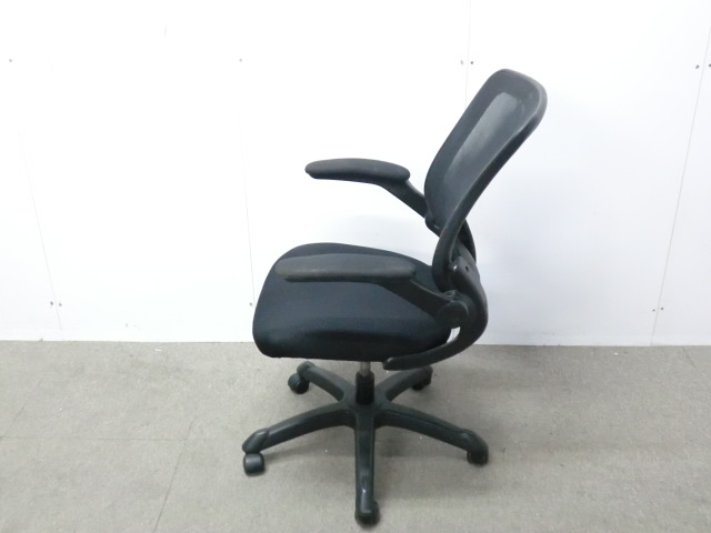 OAチェア / ブラック / 【中古】 肘有