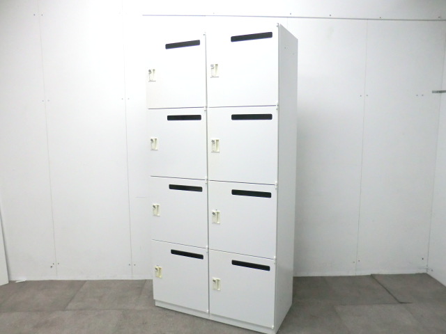 ウチダ / メールロッカー8人用 / ホワイト 【中古】