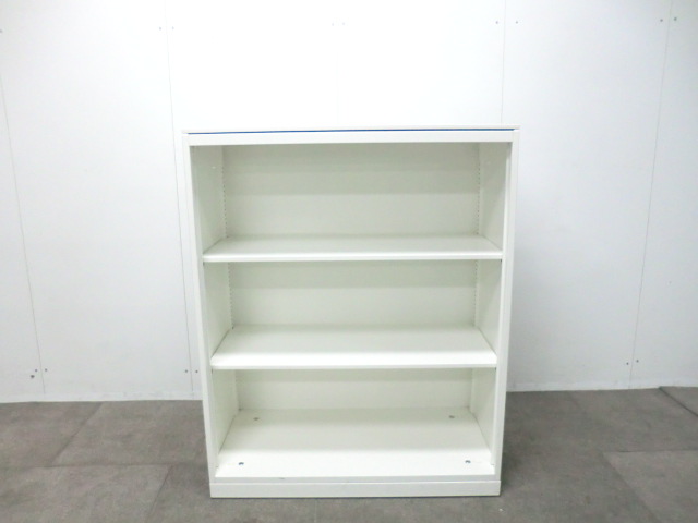 オカムラ/レクトライン/ホワイト/【中古】オープンキャビネッ