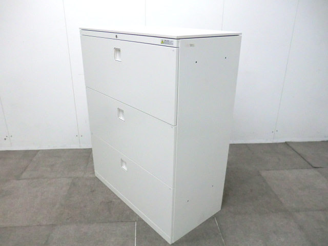 オカムラ/レクトライン/ホワイト/【中古】3段ラテラル