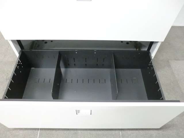 オカムラ/レクトライン/ホワイト/【中古】3段ラテラル