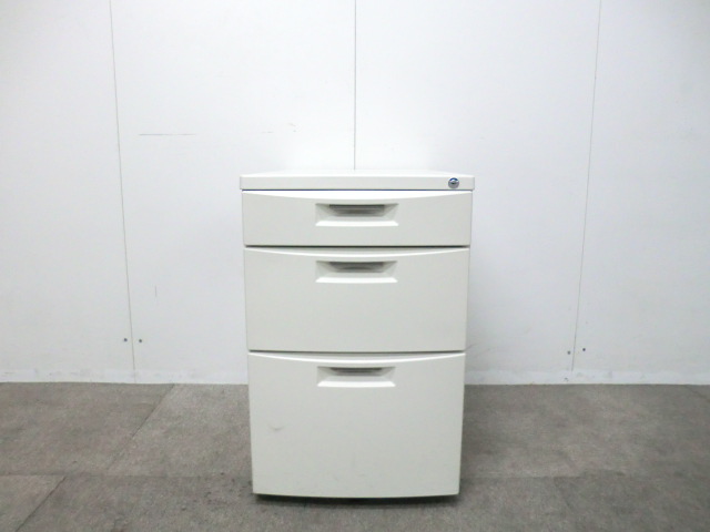 イトーキ/CZ / ホワイト / 【中古】 3段ワゴン