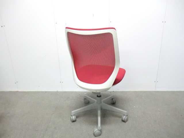 オカムラ/CG-M/ レッド / 【中古】 OAチェア肘無し