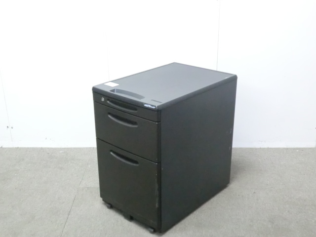 オカムラ / SD / ブラック / 【中古】 3段ワゴン