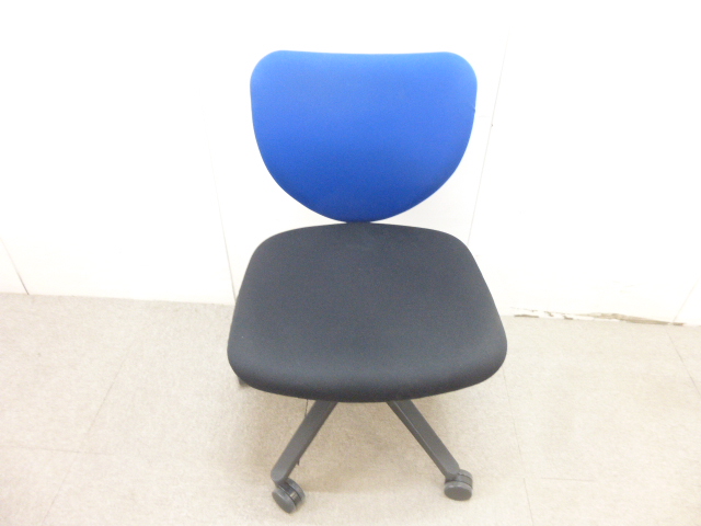 ウチダ/エポ/ブルー/OAチェア/肘無/【中古】