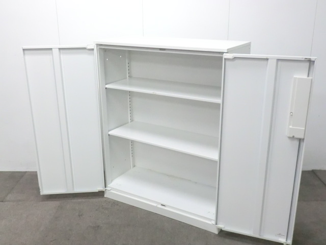 ウチダ/HS / ホワイト / 【中古】 両開きキャビネット