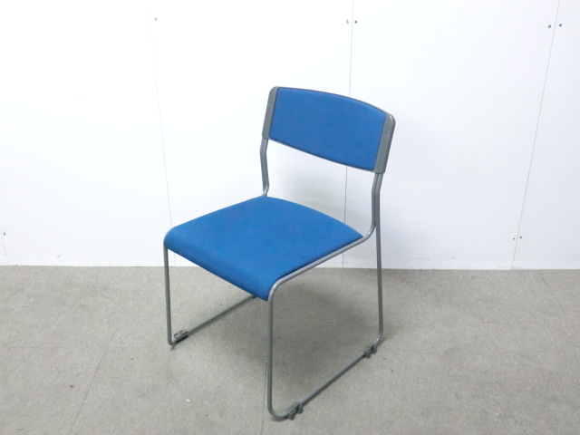 スタッキングチェア / ブルー / 【中古】
