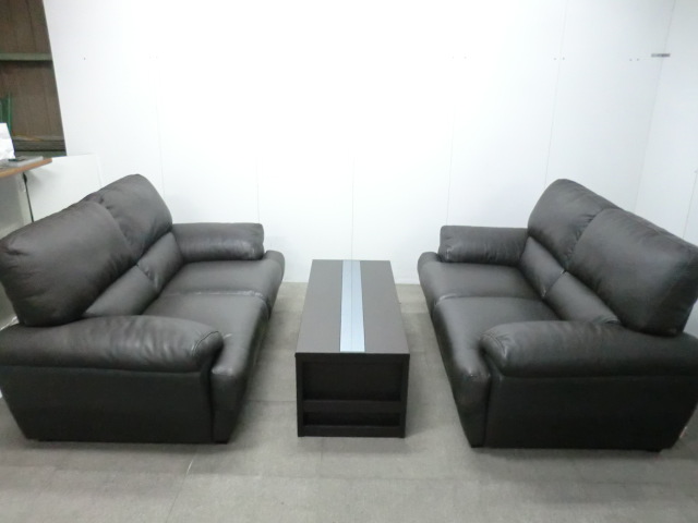 応接３点セット / ブラウン / 【中古】