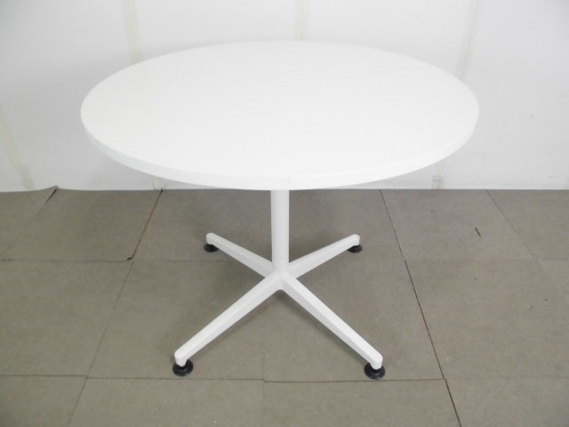 コクヨ/ホワイト/丸テーブル/【中古】