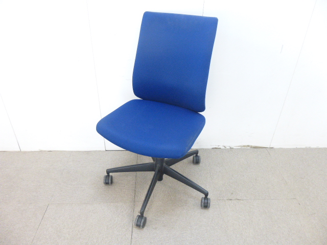 ウィザード/コクヨ/ブルー/ＯＡチェア/肘無/【中古】
