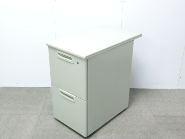 プラス / LA / ニューグレー / 【中古】 ２段脇机