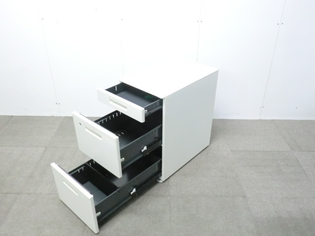 コクヨ / ホワイト/ 【中古】 3段ハイワゴン