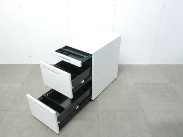 コクヨ / ホワイト / 【中古】 3段ハイワゴン