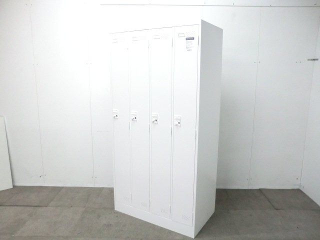 コクヨ/ホワイト/ 【中古】 4人用ロッカー / ダイヤル錠