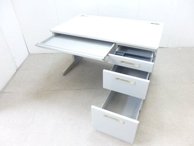 ウチダ/JUST/ニューグレー/片袖デスク/