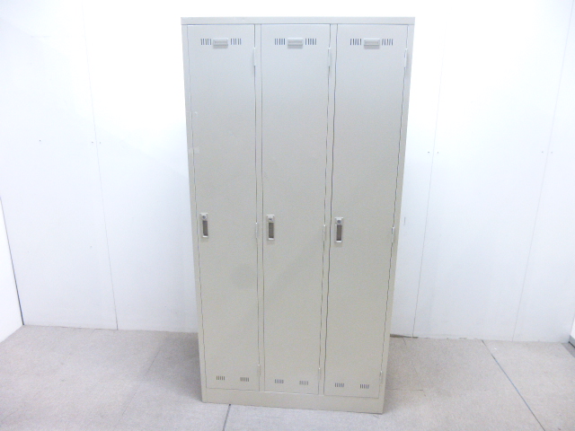 生興/ニューグレー/SLK-3/3人用ロッカー/