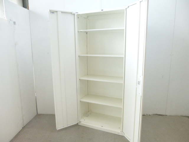 オカムラ/ホワイト/ヴィラージュ/両開きキャビネット/