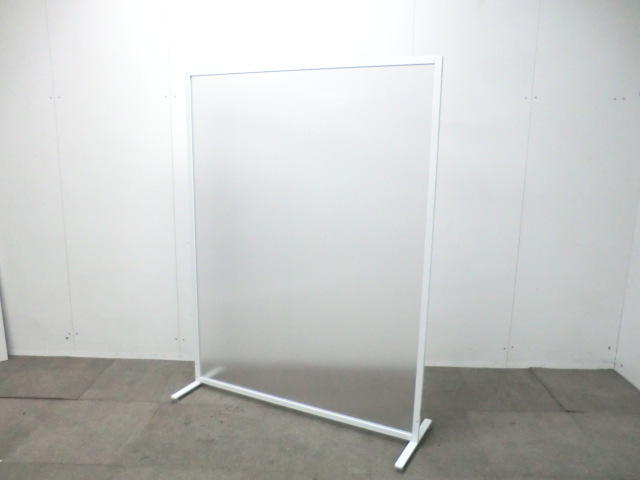 衝立 / ホワイト / 【中古】 脚付き