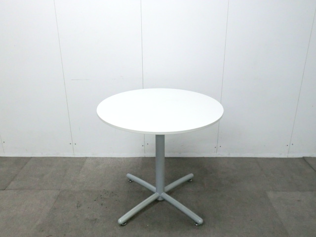 丸テーブル / ホワイト / 【中古】