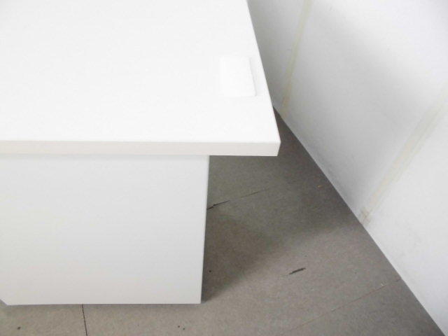 両袖デスク/ホワイト/【中古】