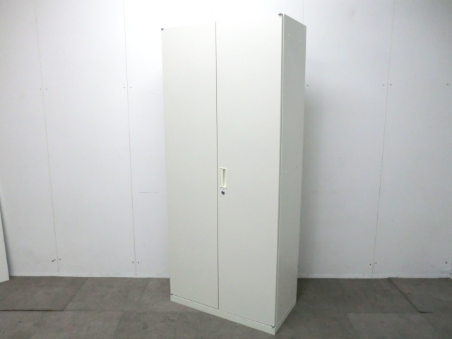 両開きキャビネット / ホワイト / 【中古】