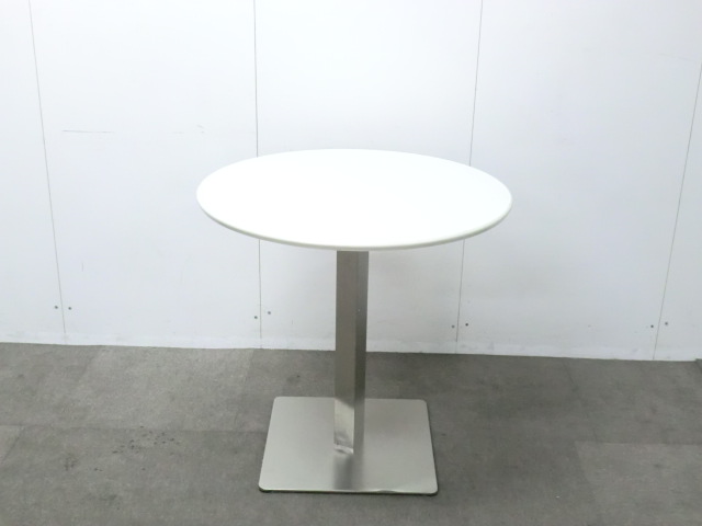 丸テーブル / ホワイト / 【中古】