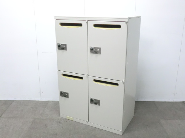 オカムラ/ニューグレー/ 【中古】 4人用パーソナルロッカー