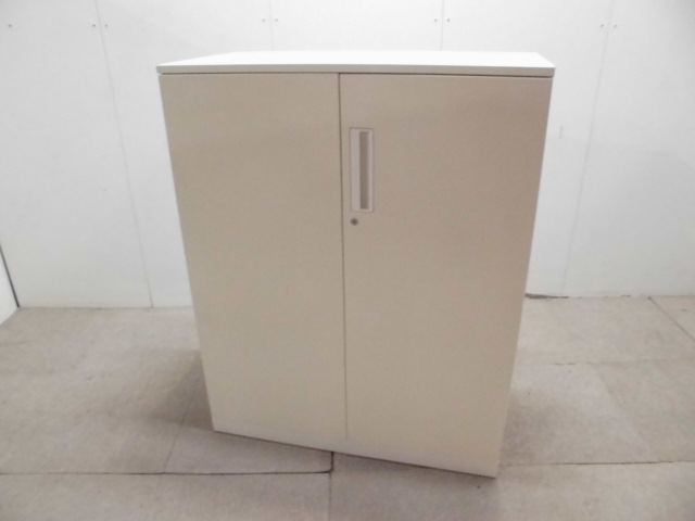 コクヨ/ホワイト/両開きキャビネット/【中古】