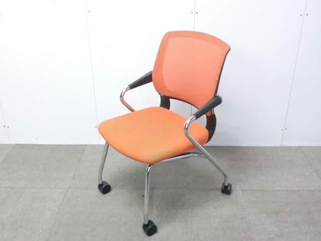 コクヨ/ サテリテ / オレンジ / 【中古】 カートチェア