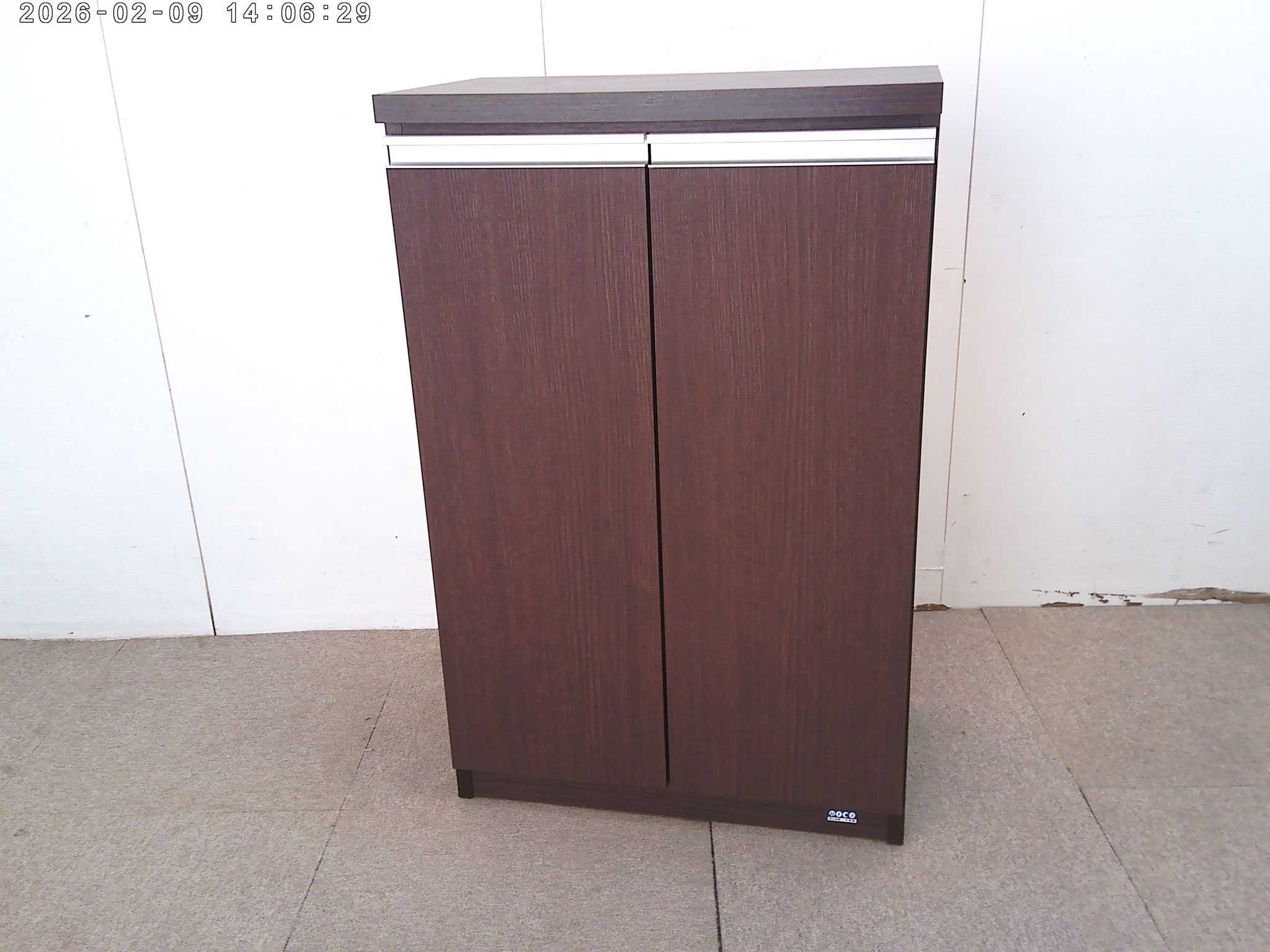 木目調/シューズボックス/【中古】