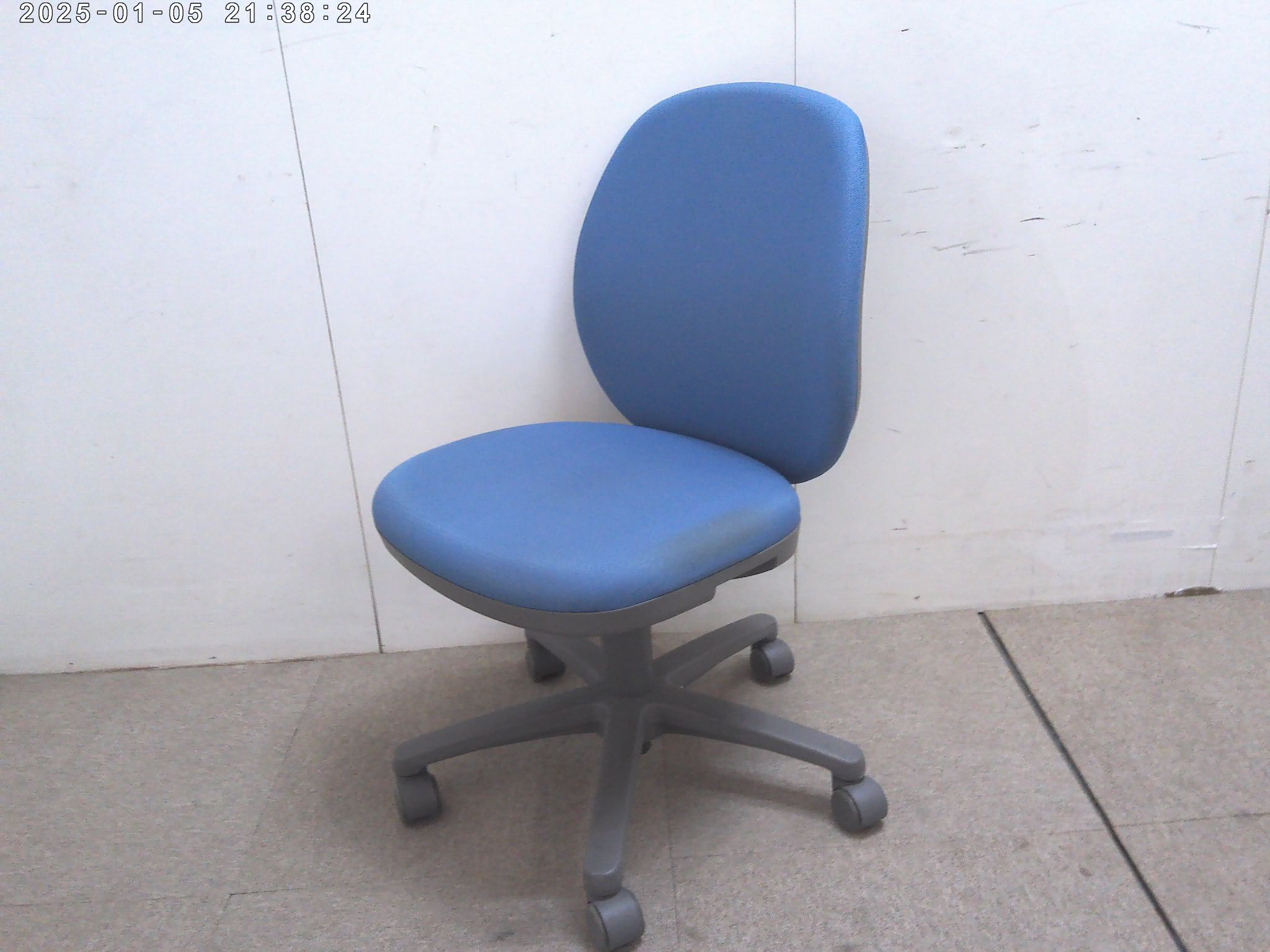 コクヨ/ブルー/ＯＡチェア/肘無し/【中古】