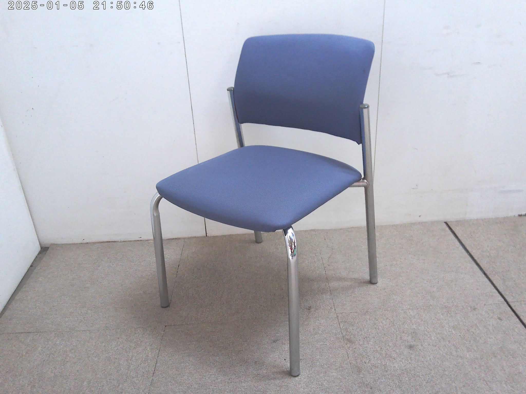 コクヨ/ブルー/スタッキングチェア/【中古】