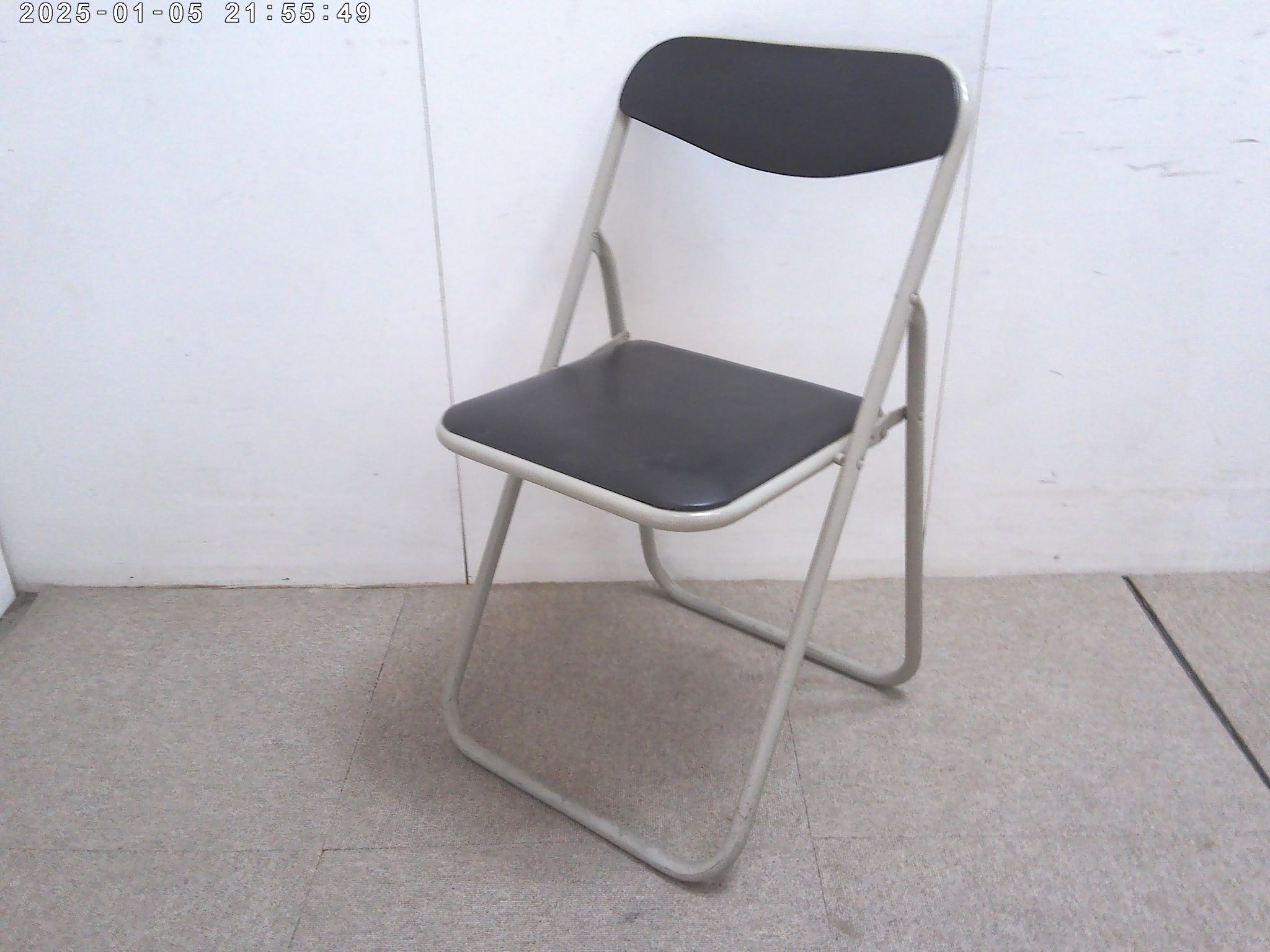 ブラック/折り畳み椅子/【中古】
