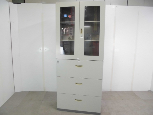 ライオン / ニューグレー / 上下連結キャビネット