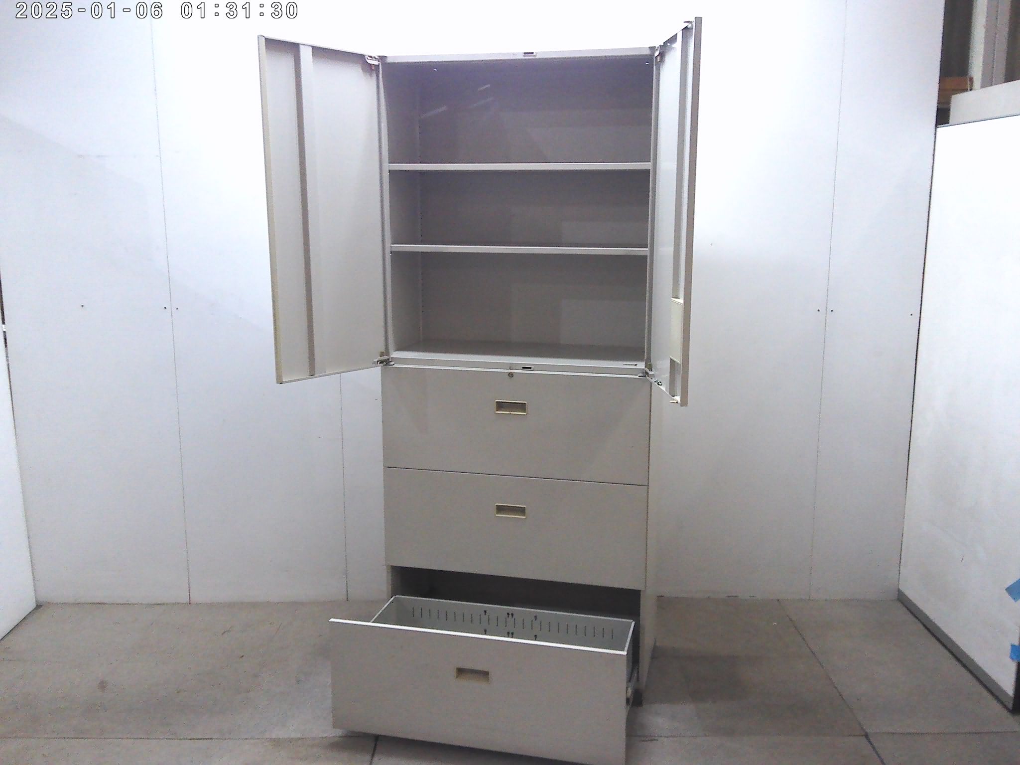 コクヨ/上下連結キャビネット/両開・ラテラル/